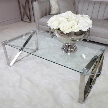 Etta Avenue Adah Tisch aus Glas 120 cm breit
