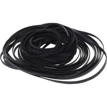 50PCS Assorted Flat Rubber Belts (3/4mm, 40-135MM) for Cassette Tape Machines