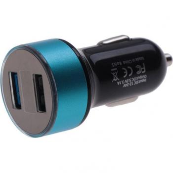 Chargeur USB double pour voiture 3100mA avec affichage LED