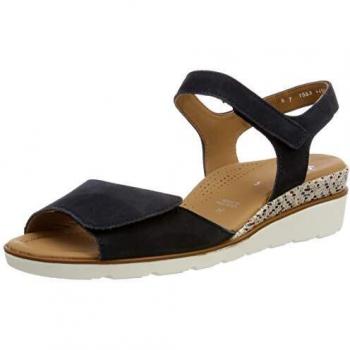 ARA Damen Lugano Plateausandalen, Blau, 41.5 EU