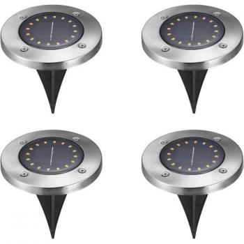 4pcs Solar Powered Lawn Lamps
