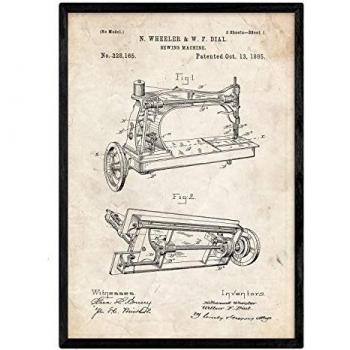 Lámina de Patente de Máquina de Coser
