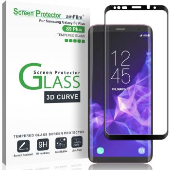 AmFilm 3D Curved Screen Protector for Galaxy S9+