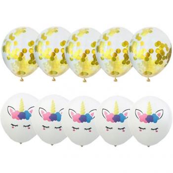 12pcs Unicorn Theme Latex Balloons