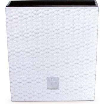 Vaso da giardino Rato 10 litri bianco 22,3 x 22,3 x 22,8 cm