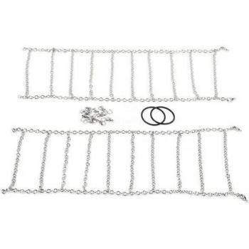 2Pcs 120mm Snow Chains for Traxxas TRX-4 Axial SCX10