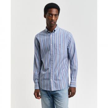 Gant Camicia Popeline A Maniche Lunghe Blu Vintage 2XL