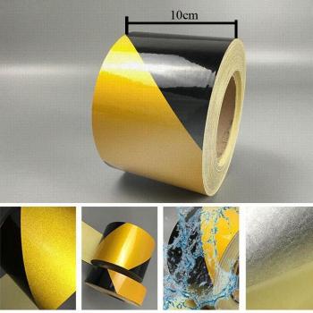 10cm X 5m Self-Adhesive PET Reflective Caution Stripe