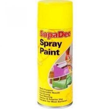 SupaDec Yellow Spray Paint 400ml