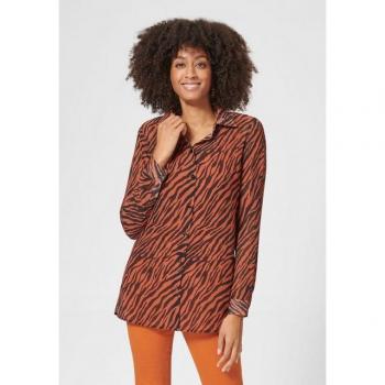 MADELEINE Longbluse im Animaldesign