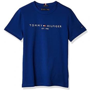 Tommy Hilfiger Tee Logo Standard S/S Blu Reale per 3 Anni