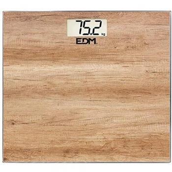 Cantar de Baie Digital EDM Sticla Lemn 180 kg (26 x 26 x 2 cm)