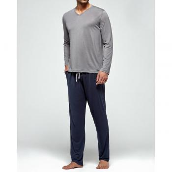 Pijama largo de hombre Impetus en gris y azul marino