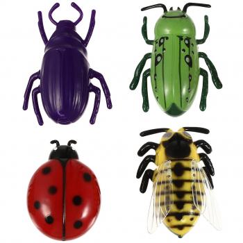 4 Pcs Mini Insectes Auto-Mouvants avec Pile Bouton