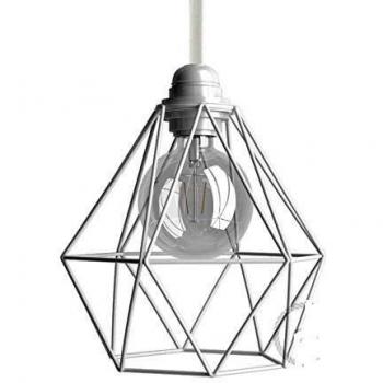 Bianco Gabbia Nudo Paralume Diamond