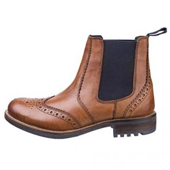 Cotswold Cirencester Men's Chelsea Brogue Tan Size 8