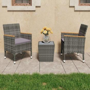 Set Bistrot Giardino Prolenta Premium 3x Polyrattan e Vetro – Furniture Limited