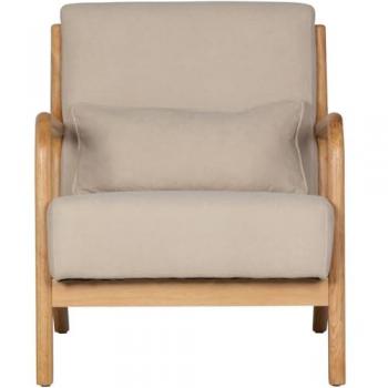 Sessel Mark, Beige Kautschukholz