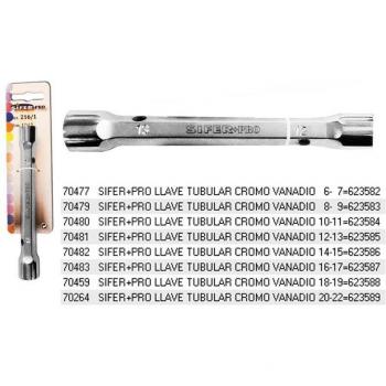 Sifer+Pro: Llave Tubular 18/19 en Cromo y Vanadio – 623588