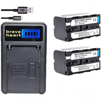 Batería de Repósito NP-F770/NP-F750, Cargador USB y Pantalla LCD – Sony D & F