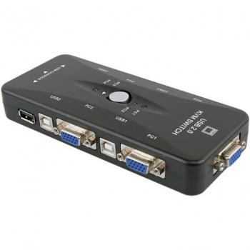 Caja KVM con salida HDMI 4K y 2/4 puertos USB