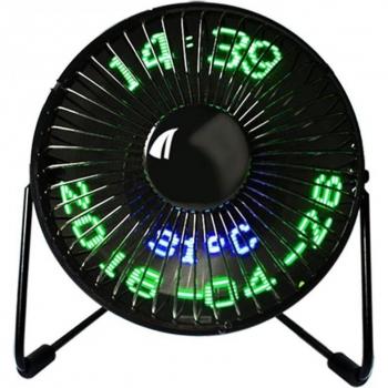 360° USB LED Clock Cooling Fan