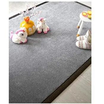 Alfombra Chenilla Gris con Rayas Marrón