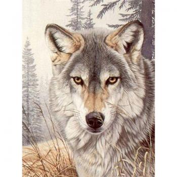 Wolf Cross Stitch Diamond Craft 20X30CM