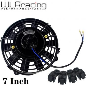 Radiateur électrique 7 pouces 12V 80W fin réversible avec ventilateur Push-Pull et kit de montage Type I