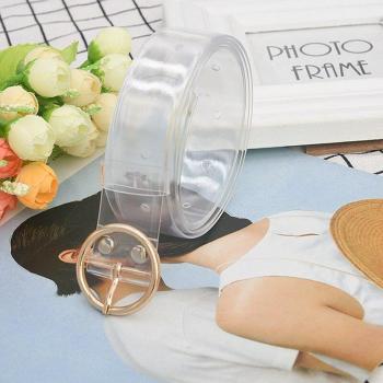 Luxury Pin Buckle Transparent Belt