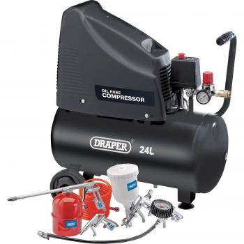 Draper 230V Oil Free Compressor and Air Tool Kit