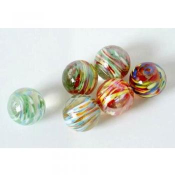 Glas-Murmeln 40 mm, 6-teilig