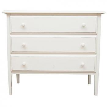Credenza Shabby Chic Bianco – Cassettiera Massello 100x48x85 cm