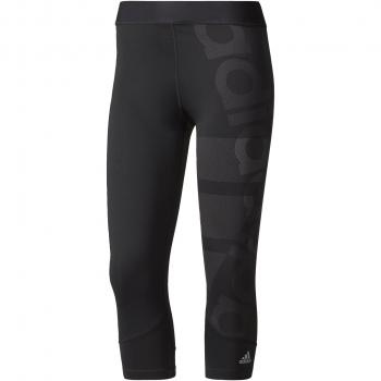 Adidas Frauen TechFit Capri Logo Kompressionsleggings Schwarz XS