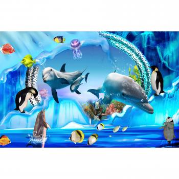 Papermoon Delfin‑Meeres‑Design 3D Tapete