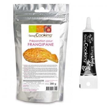 Mix frangipane 280 g et stylo glaçage noir ScrapCooking