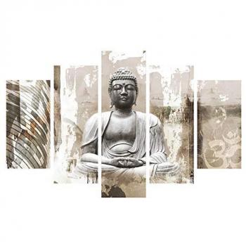 Buddha XXL Wandkunst Set (5 Bilder) 150x100cm