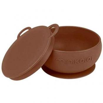 Beigene Minikoioi‑Bubble‑Bowl aus Silikon – inklusive Saugnapf, 1 Stück