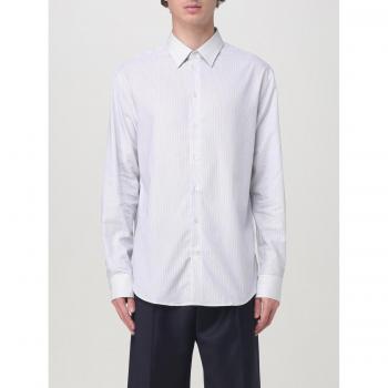 Camicia in Cotone Rigato Bianco Uomo Emporio Armani Taglia 40