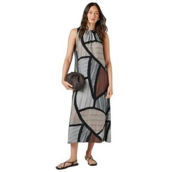 Neutral Brown Print Sleeveless Midi Dress – Debenhams Edition
