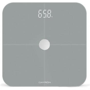 Báscula de Baño Inteligente Dayron Health con App, 12 Indicadores de Salud, Conectividad Android e iOS, Capacidad para 8 Perfiles de Usuario, Función de Auto Apagado