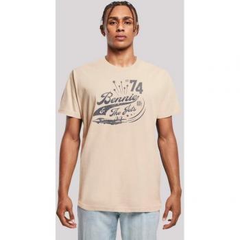 Beige F4NT4STIC T-Shirt mit Elton John Logo