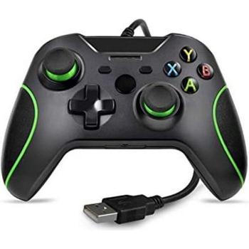 Manette Xbox One filaire double fonction Rumble noir