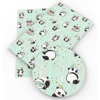 Panda Serie Patchworkstoff aus 100% Baumwolle