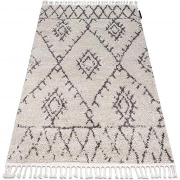 Shaggy Berber Fez Tapijt – Brons & Crème