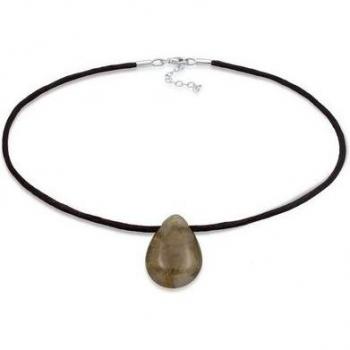 Choker Halskette mit Edelstein Labradorit und 925 Silber