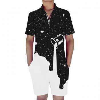 Herren‑Onesie „Milch Gießen“ – 3D‑Print, Sommer, XXL