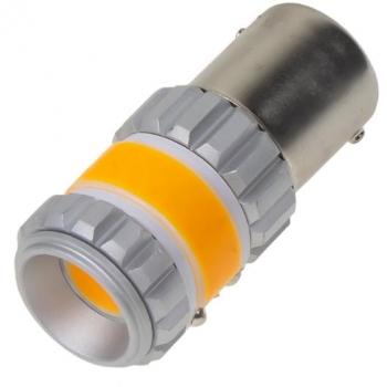 Oranžová COB LED žárovka BAU15s 12W 9-60V