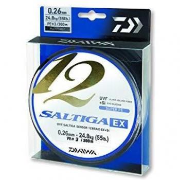 Unisex 0.3 mm Saltiga 12 Ex 300m Multicolor Braiding – Daiwa