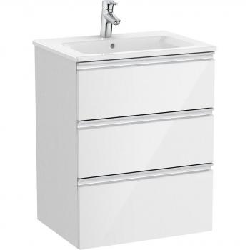 Pack Meuble Bas Roca 3 Tiroirs et Lavabo Central